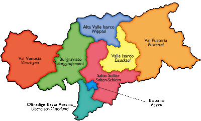 Alto Adige cartina